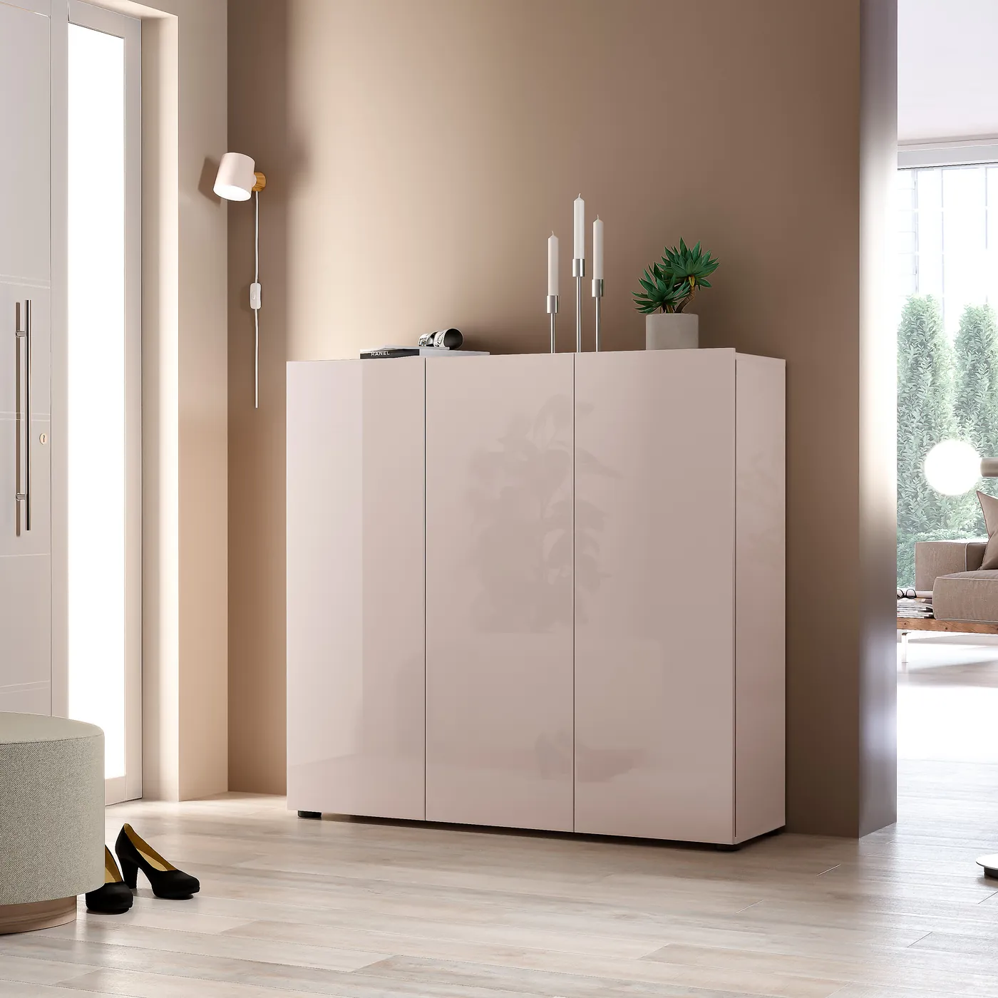 Scarpiera 3 Ante Argilla Beige 120 cm Kappesberg